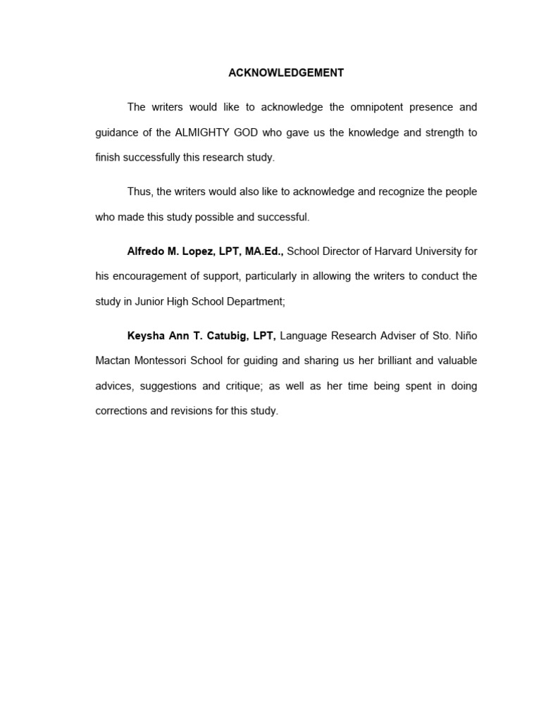 Acknowledgements and Dedications in Research | PDF | Omnipotence