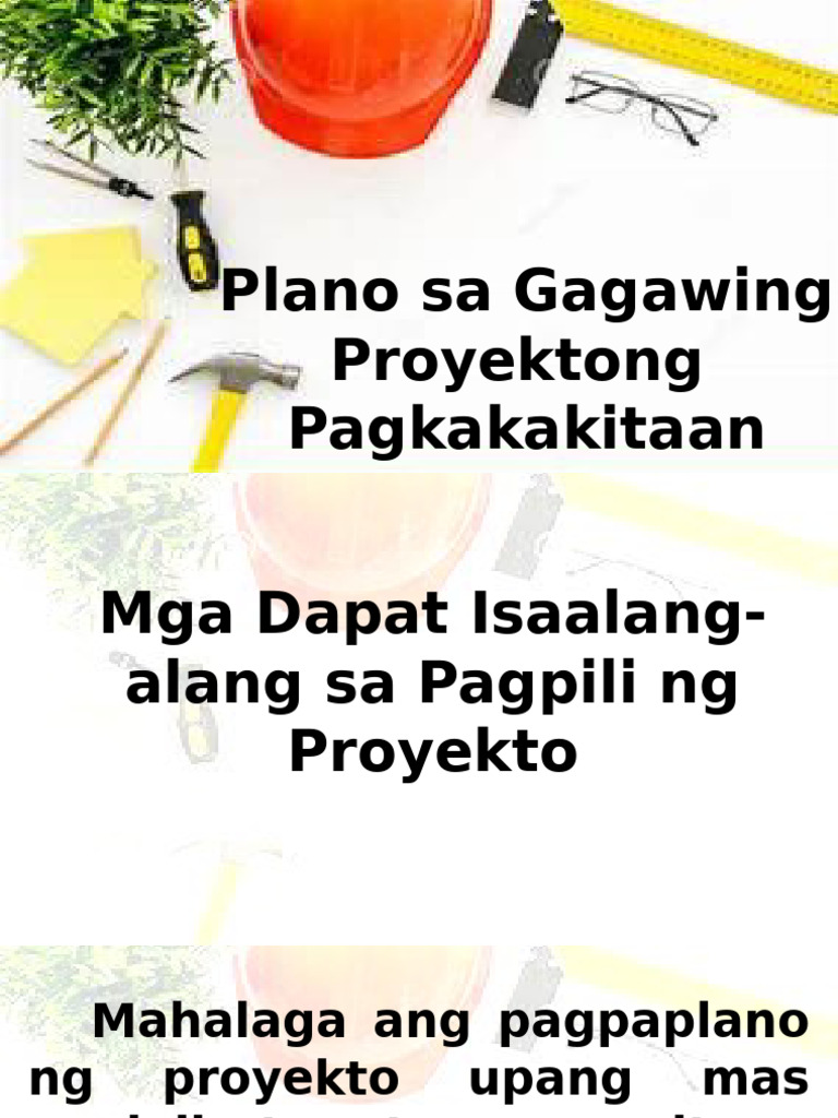 Plano Sa Gagawing Proyektong Pagkakakitaan | PDF