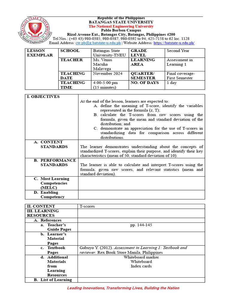 Understanding T-Scores in Assessment | PDF | Standard Score | Standard ...