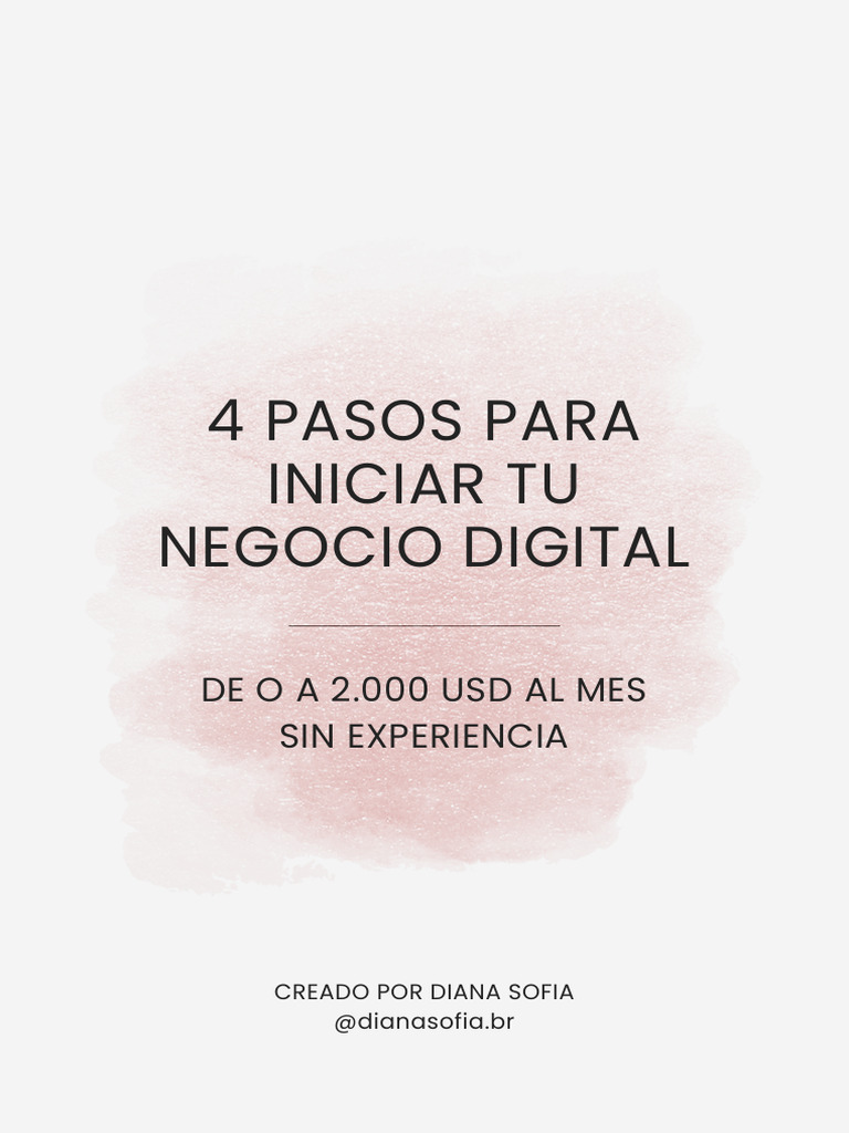 Inicia tu negocio digital en 4 pasos | PDF | Internet
