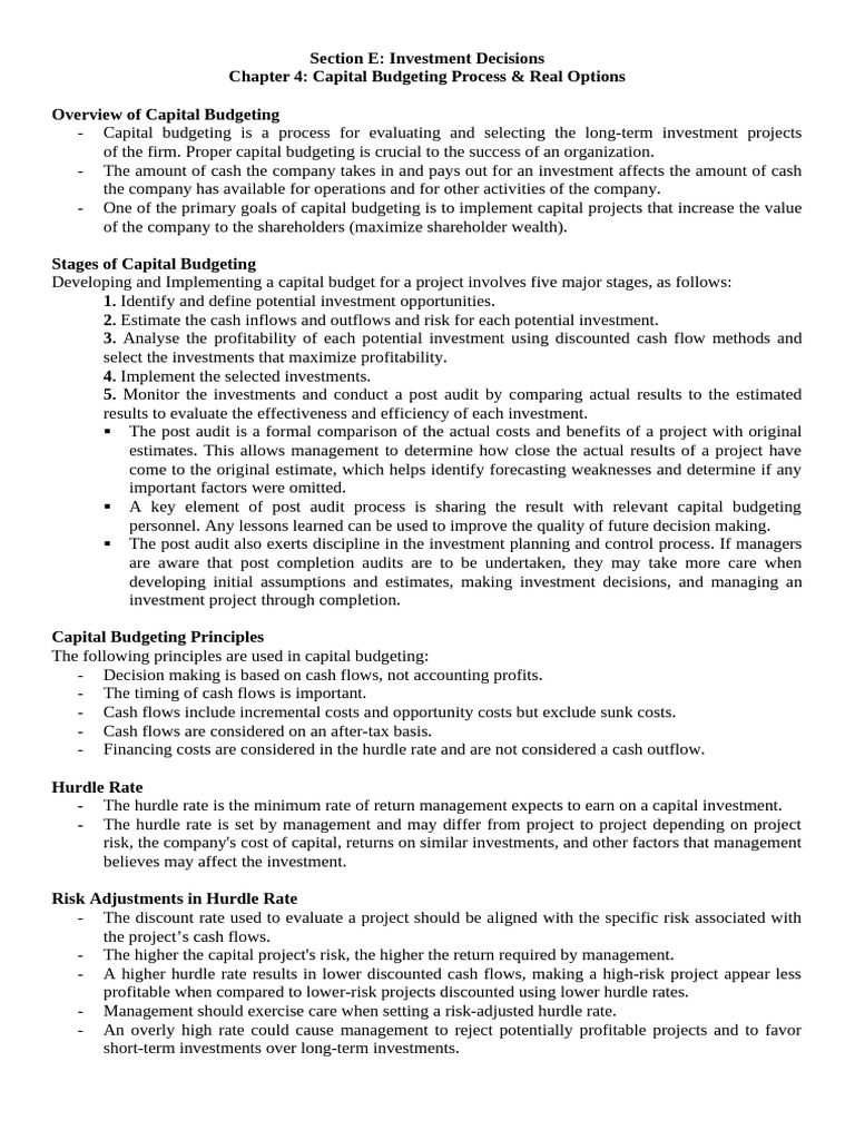 Capital Budgeting Process Explained | PDF | Capital Budgeting | Net ...