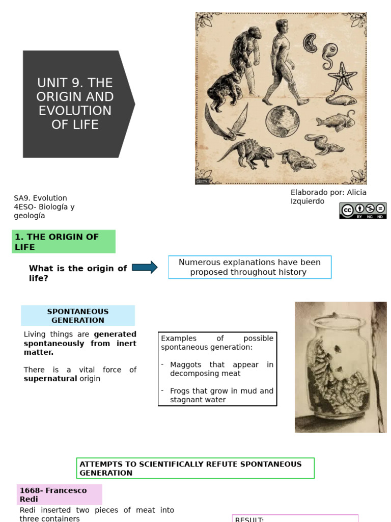 Origin and Evolution of Life Explained | PDF | Abiogenesis | Natural ...