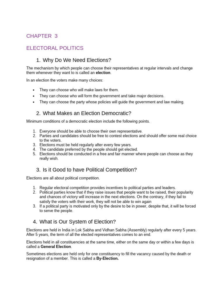 Understanding Democratic Elections in India | PDF | Elections ...