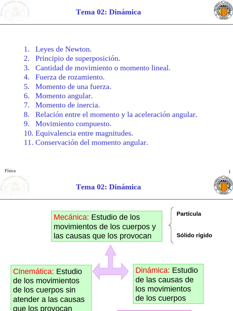 Fundamentos de Dinámica en Física | PDF | Fuerza | Las leyes del ...
