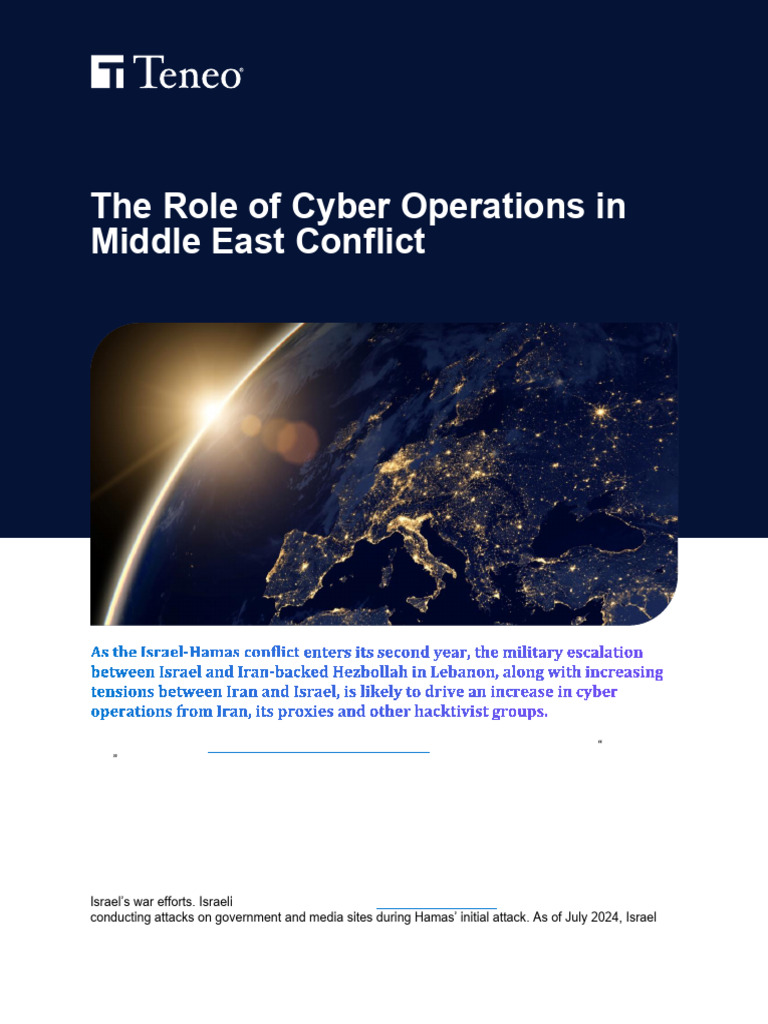 Cyber Threats Amid Middle East Conflict | PDF | Cyberwarfare | Security