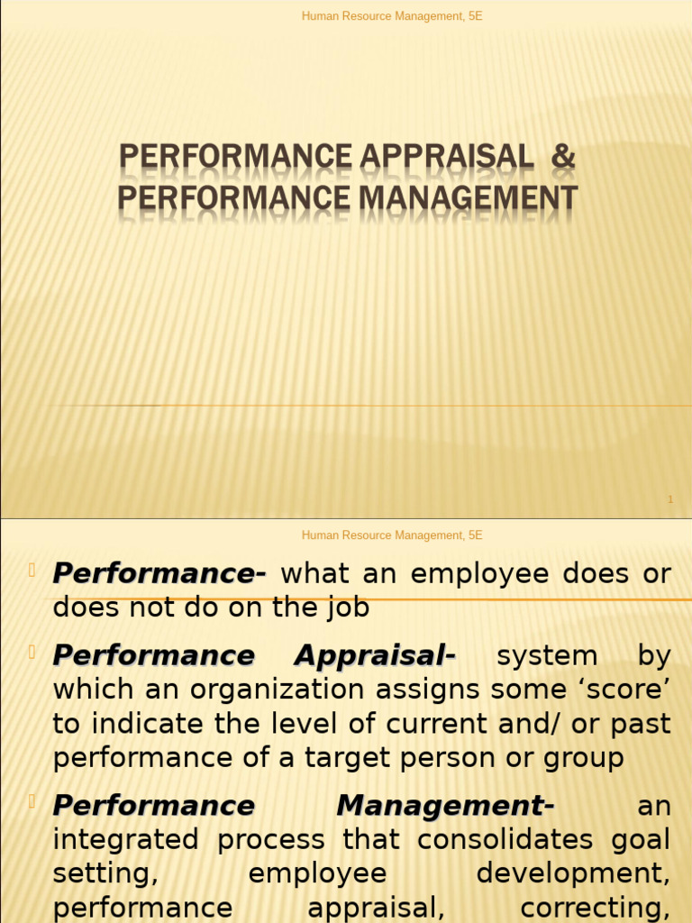 Performance Management and Appraisal Guide | PDF | Performance ...