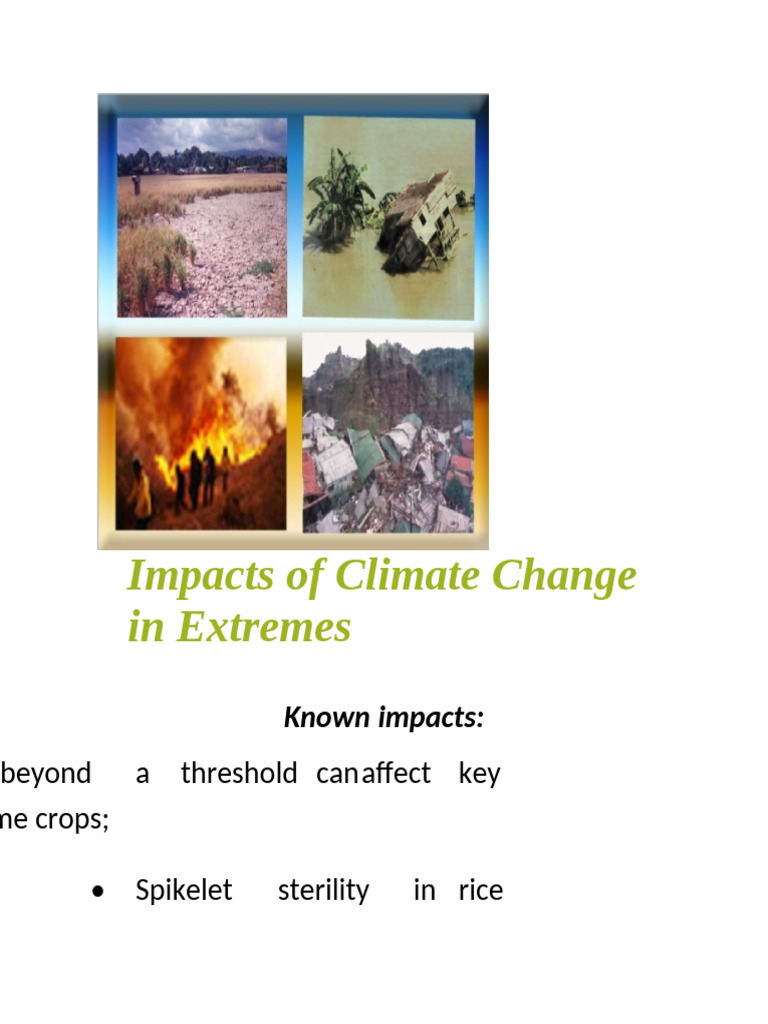 Impacts of Climate Change Copy 2 | PDF