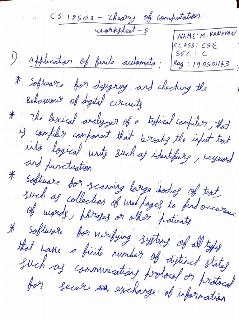 TOC WORKSHEET-5t | PDF