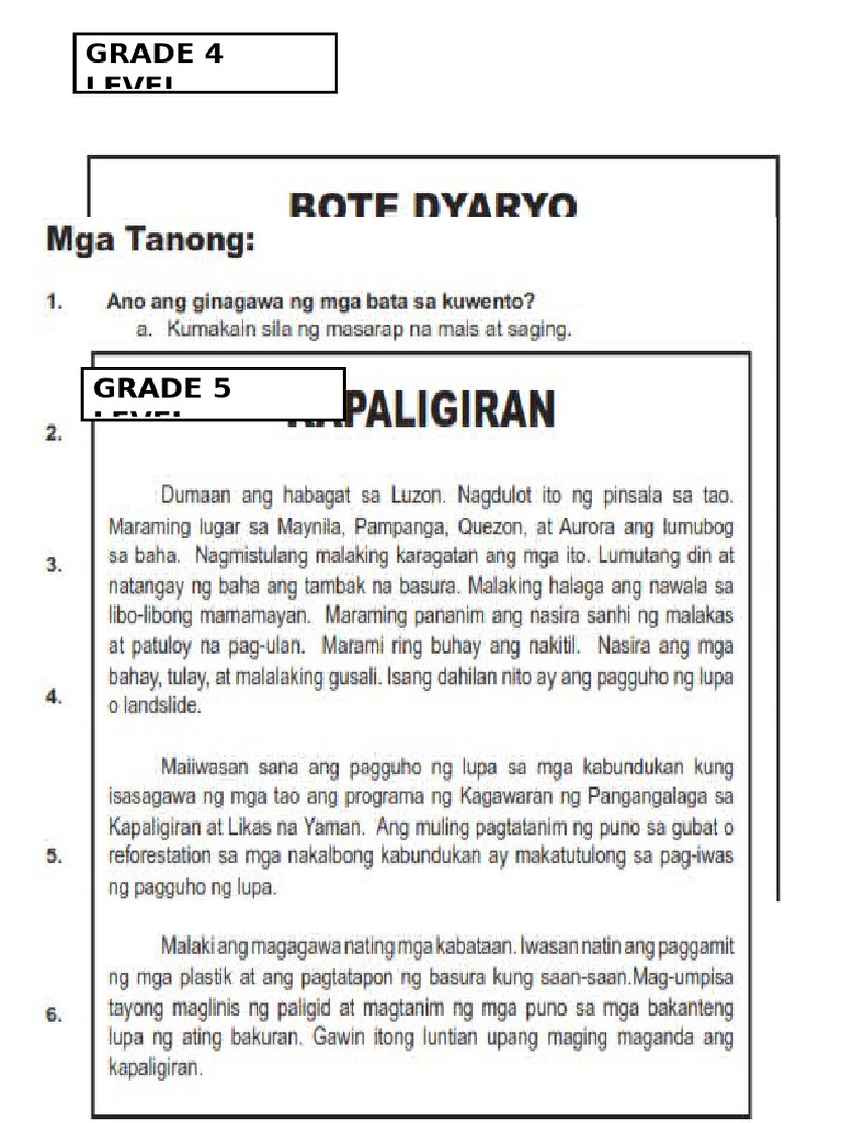 Graded Passage Posttest Set A-Grade 4-6 | PDF