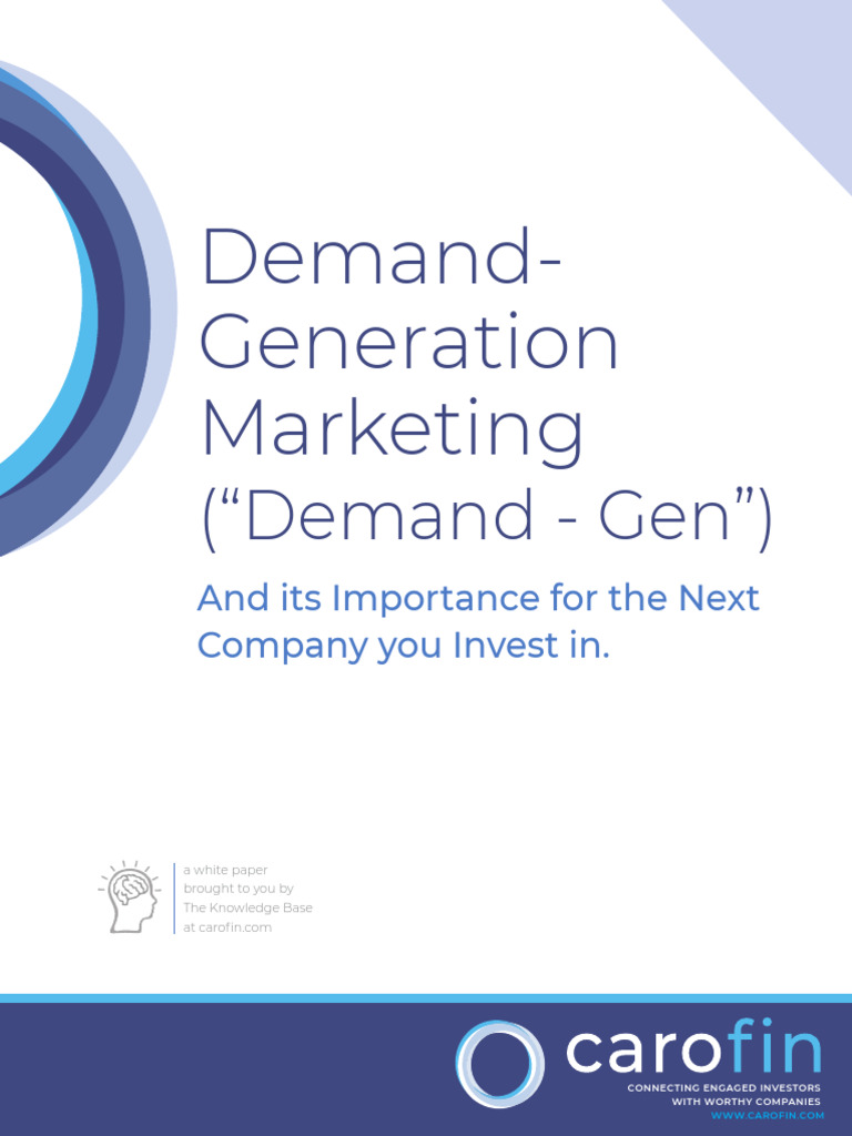 Demand Generation Marketing | PDF | Digital Marketing | Advertising