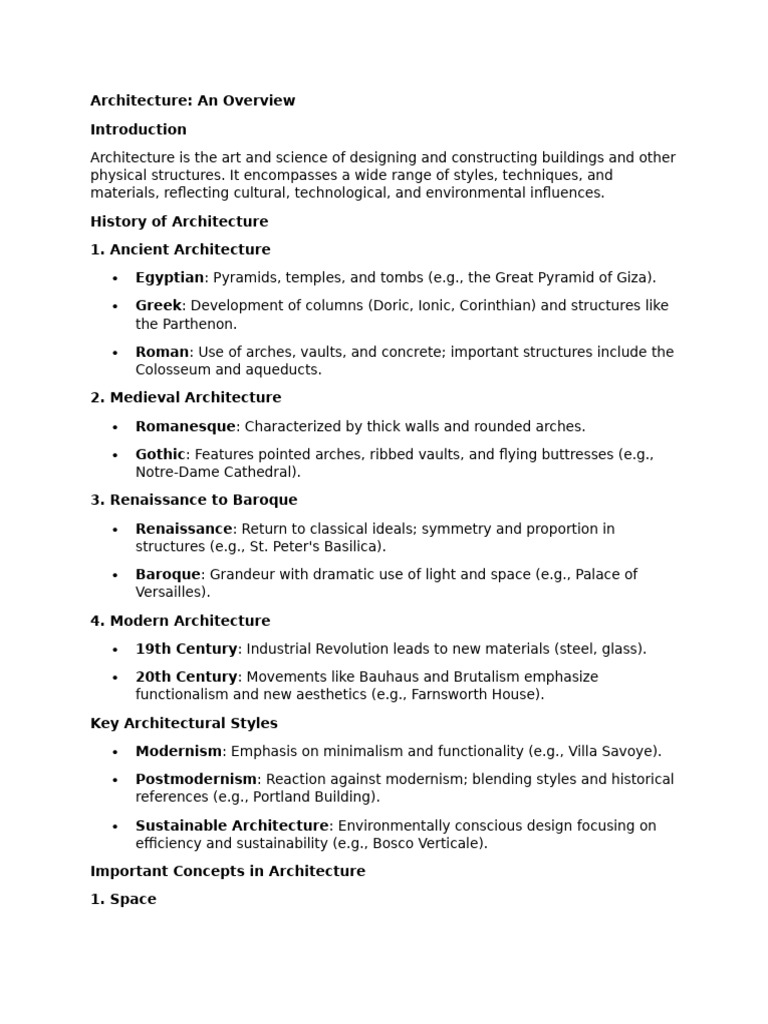 Overview of Architectural Styles and History | PDF | Design ...