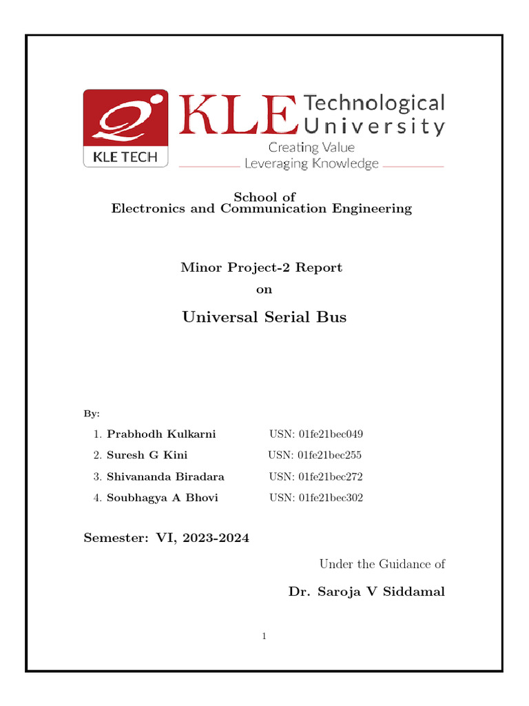 Universal Serial Bus Report | PDF | Usb | Field Programmable Gate Array