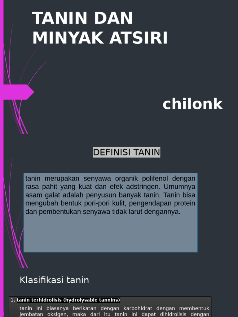 Tanin Dan Minyak Atsiri | PDF