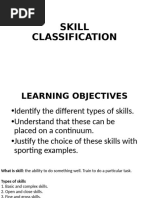 Skill Classification in Sports | PDF | Association Football | Thought