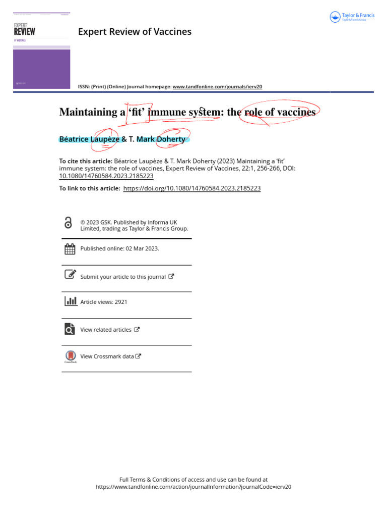 Maintaining A Fit Immune System The Role of Vaccines | PDF | Immune ...