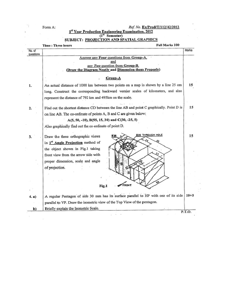 Projection and Spatial Graphics - 2 | PDF