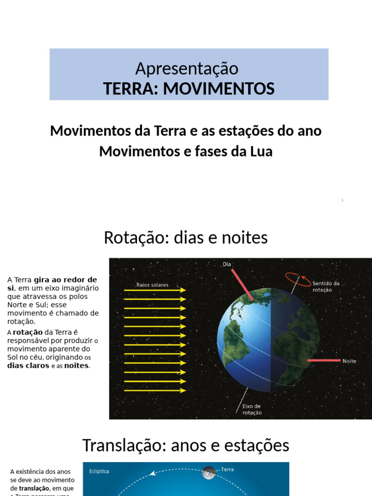 Movimentos da Terra e Fases da Lua | PDF | Lua | Eclipse