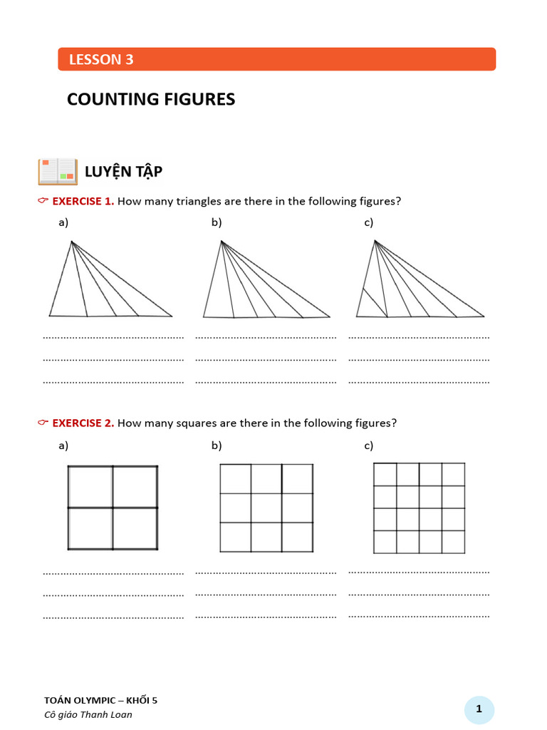Lesson 3. Counting Figures | PDF | Elementary Geometry