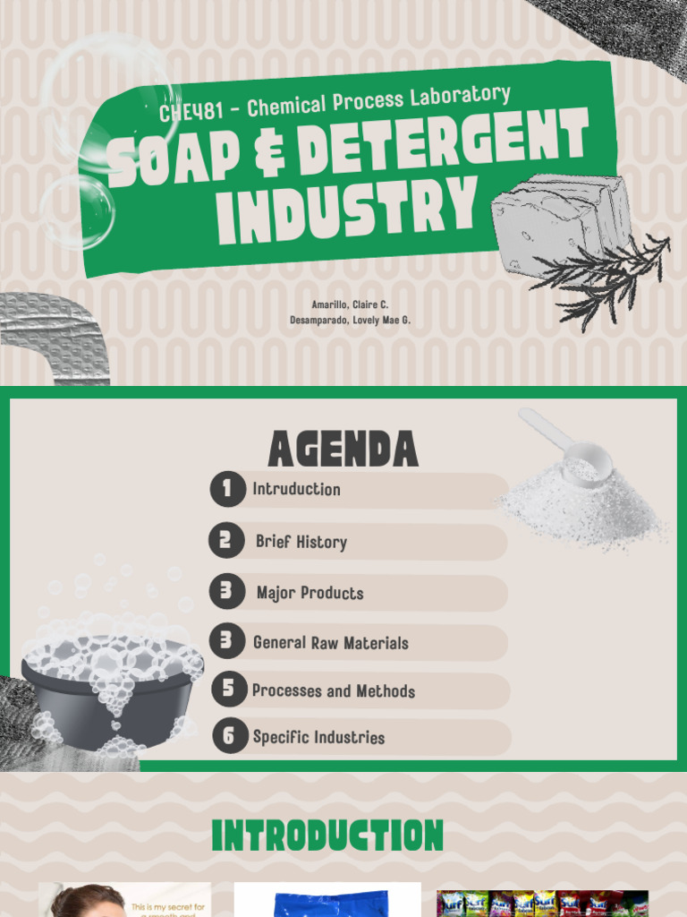 Soap and Detergent Industry Overview PDF Soap Detergent(02)