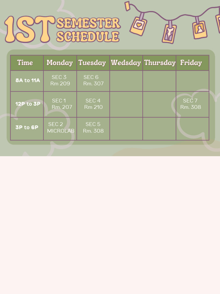 Brown Lines Class Schedule | PDF