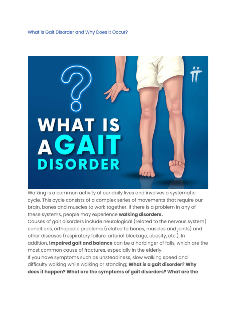 Understanding Gait Disorders: Types & Causes | PDF | Neurology ...