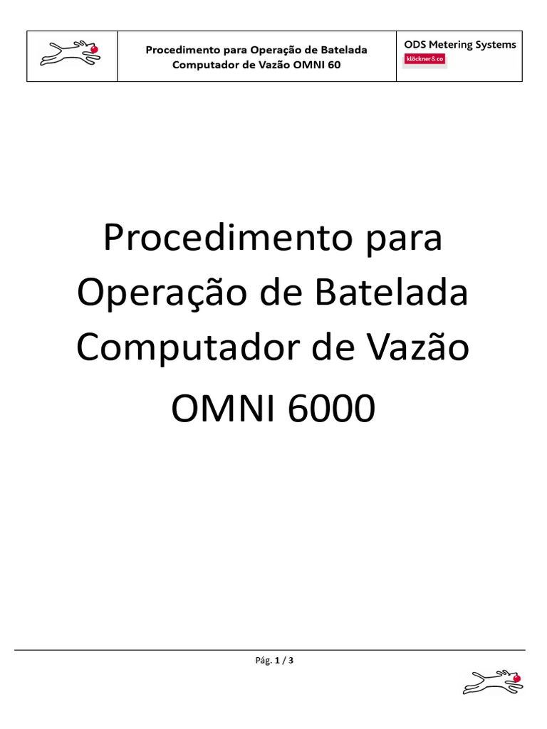 Procedimento Batelada OMNI 60 | PDF | Informática