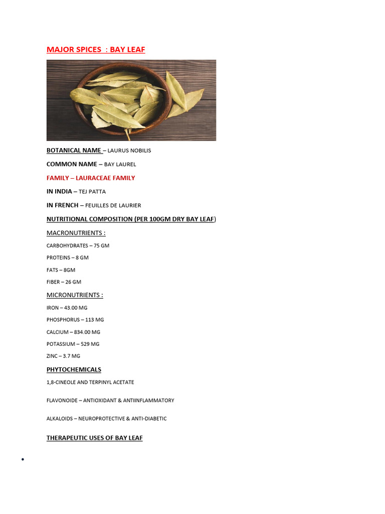 Curated visual reference: Bay Leaf Benefits And Risks Pdf Digestion Photo Inspiration