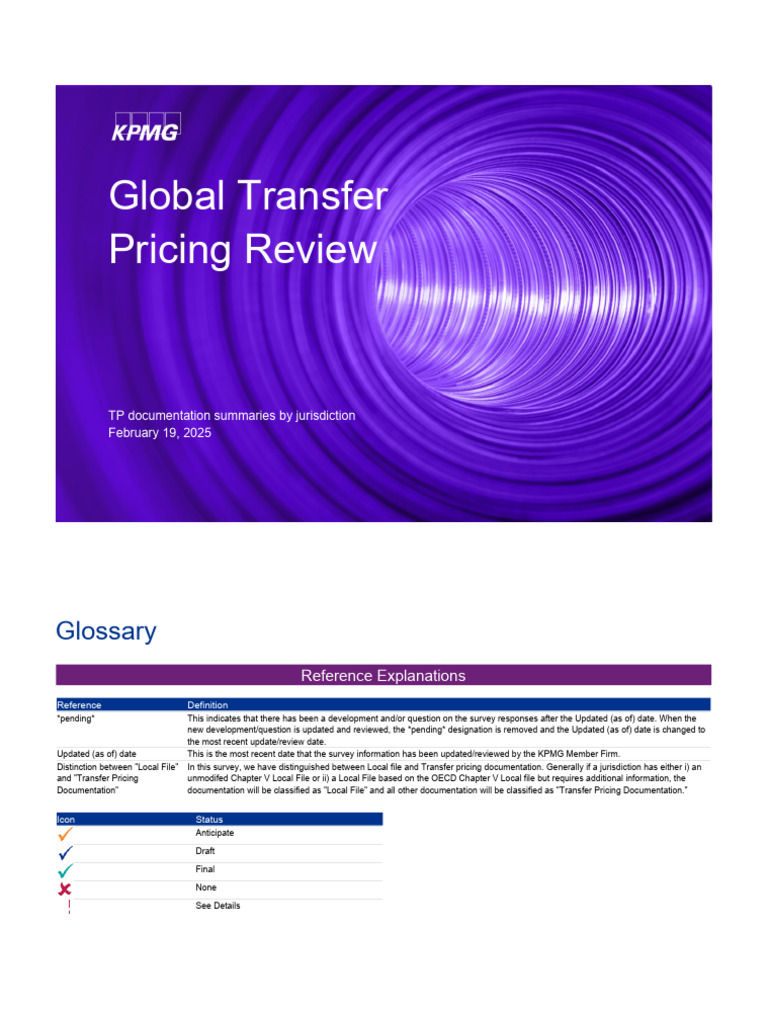 KPMG GLOBAL TRANSFER PRICING GUIDE visual data 2