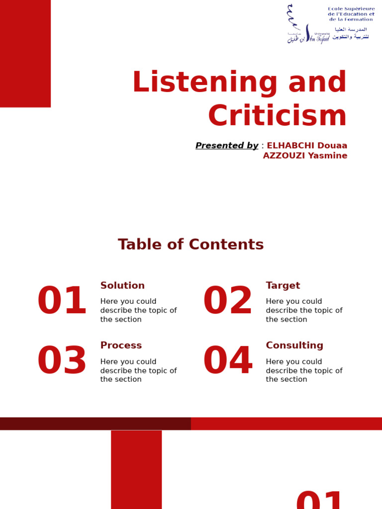Effective Listening and Criticism Techniques | PDF | Planets | Mercury ...