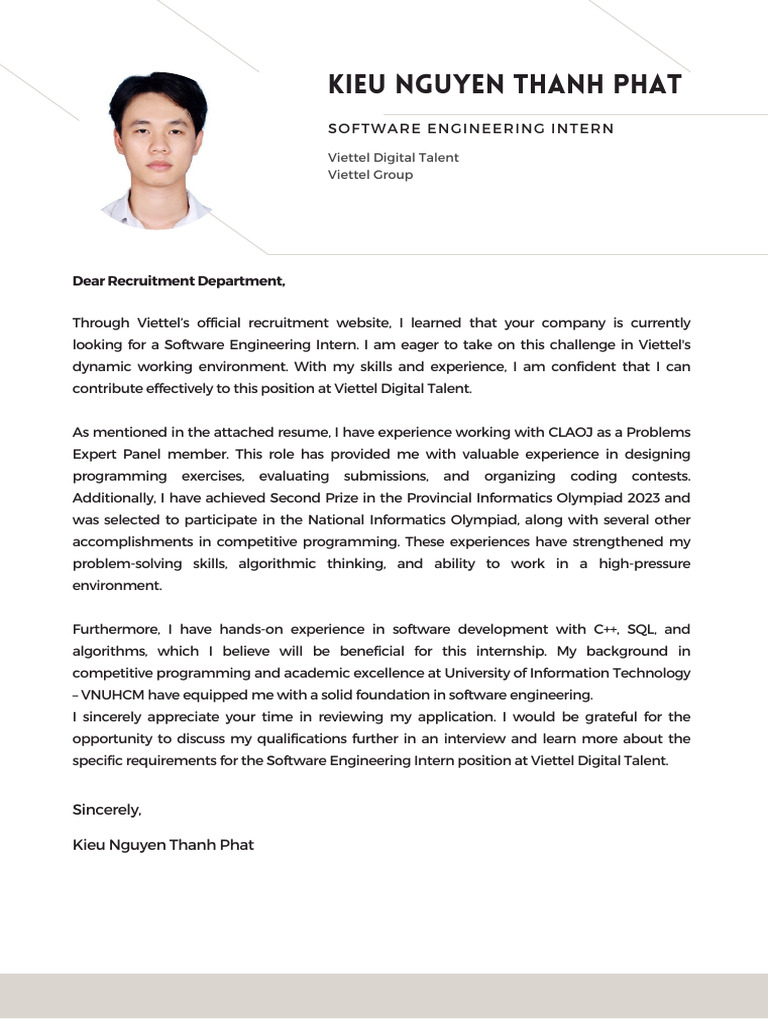 Software Engineering Intern Application | PDF