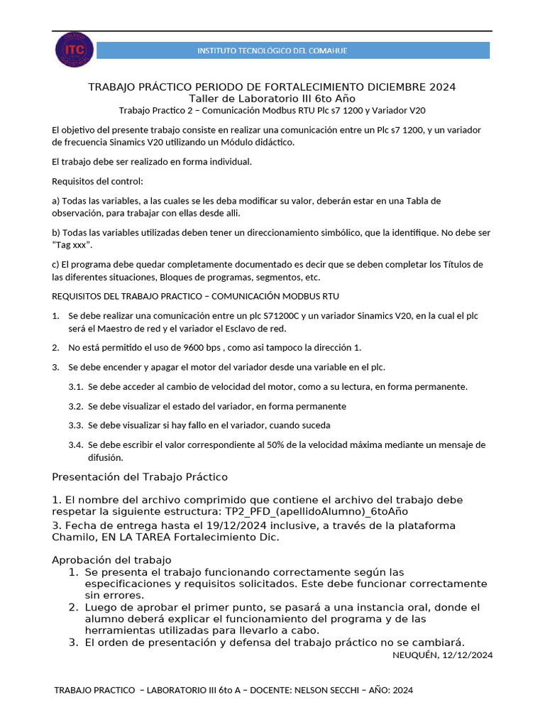 TRABAJO PRACTICO 2 PFDic2024 - 6toano | PDF | Informática | Ciencias de ...