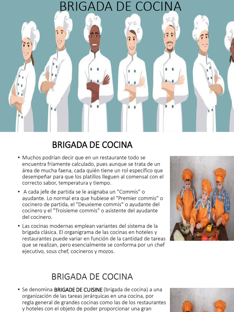 Estructura y Funciones de la Brigada de Cocina | PDF | Camareros ...