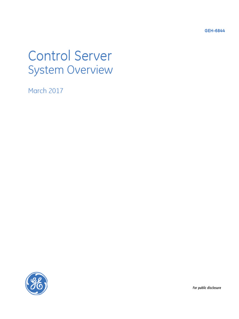 GEH-6844 Control Server System Overview | PDF | Remote Desktop Services ...