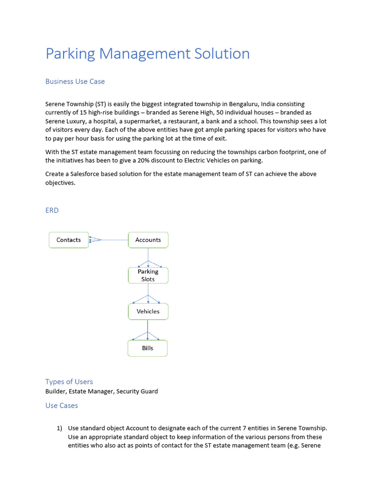 Parking Management Solution Overview | PDF | Parking | Computing