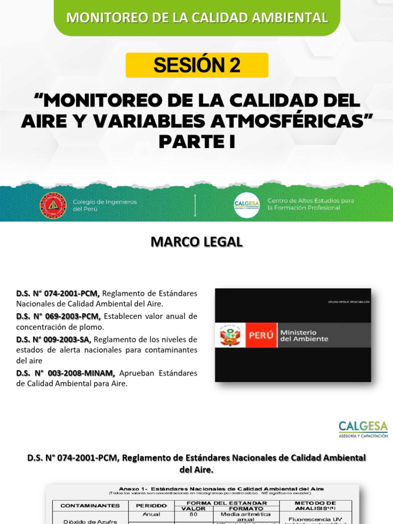 Marco Legal de Calidad Ambiental del Aire | PDF | Entorno natural ...