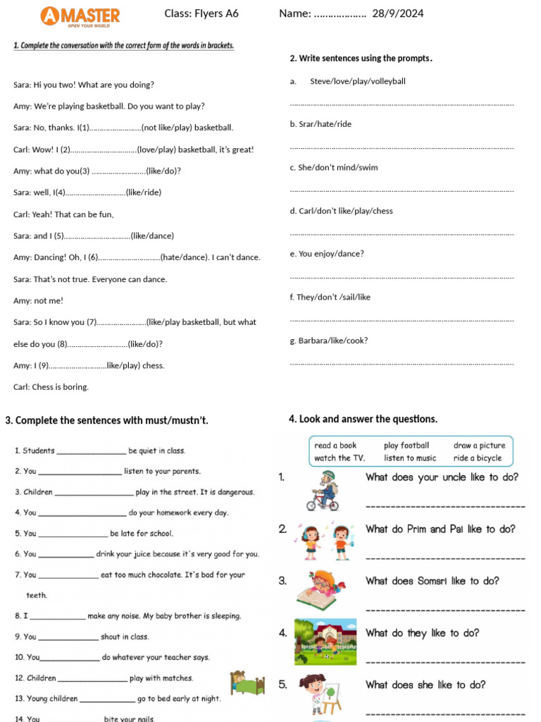 Unit 1 Lesson 5+6 Ws | PDF
