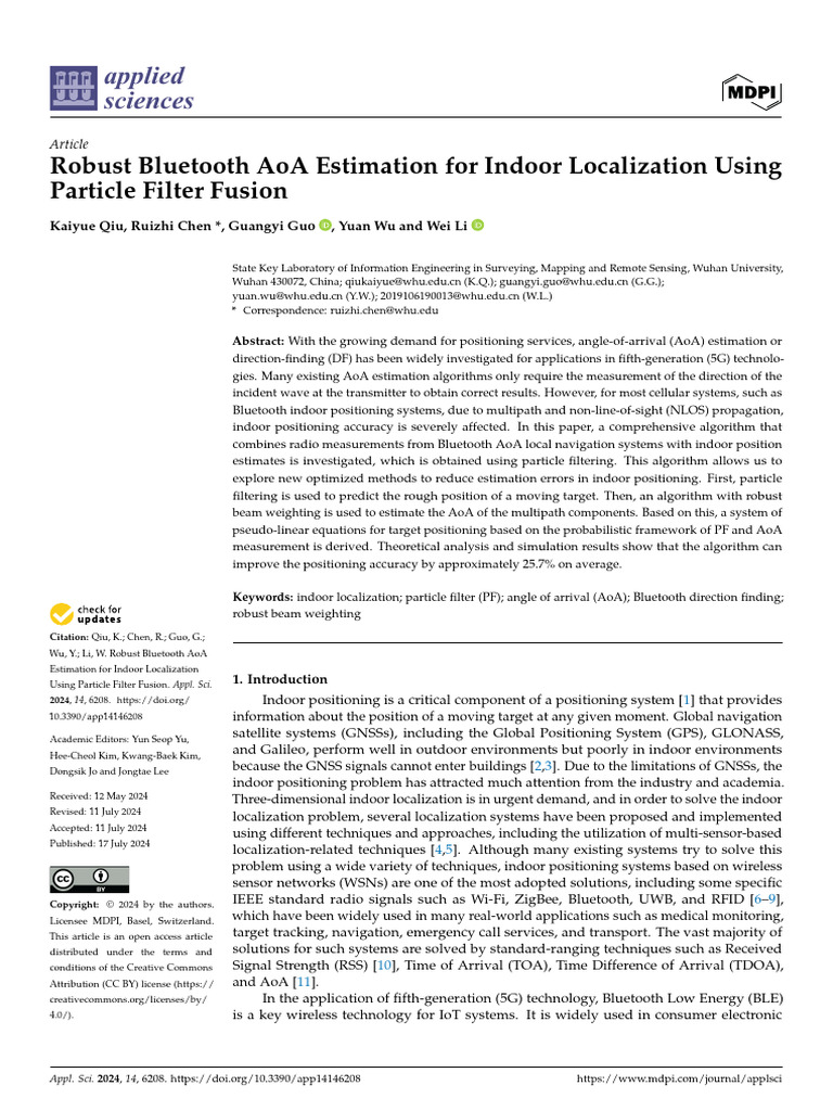 Robust AoA Estimation for Indoor Positioning | PDF | Support Vector ...