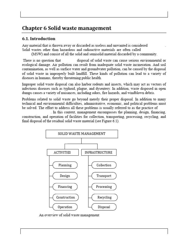 CHP 6 Solid Waste | PDF | Municipal Solid Waste | Waste