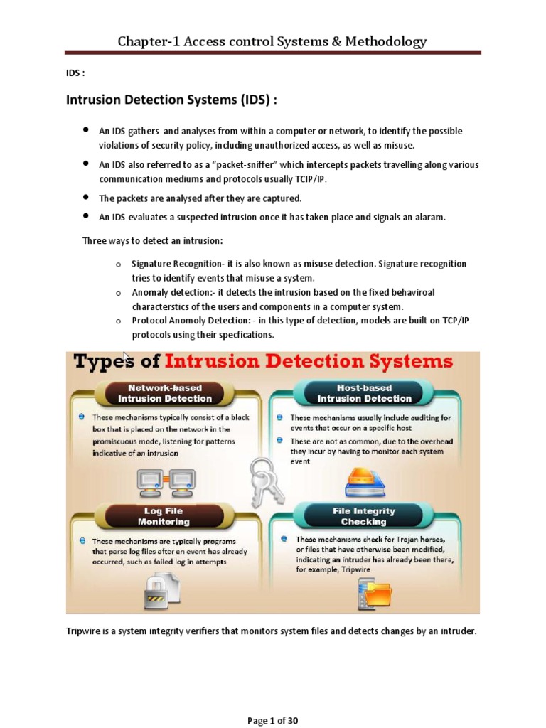 Chapter-1 Access Control Systems & Methodology | PDF | Access Control ...