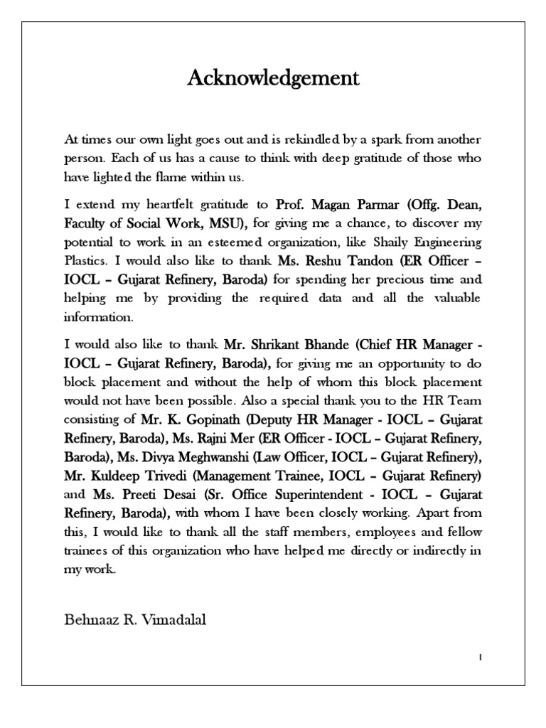 Acknowledgement & Index | PDF