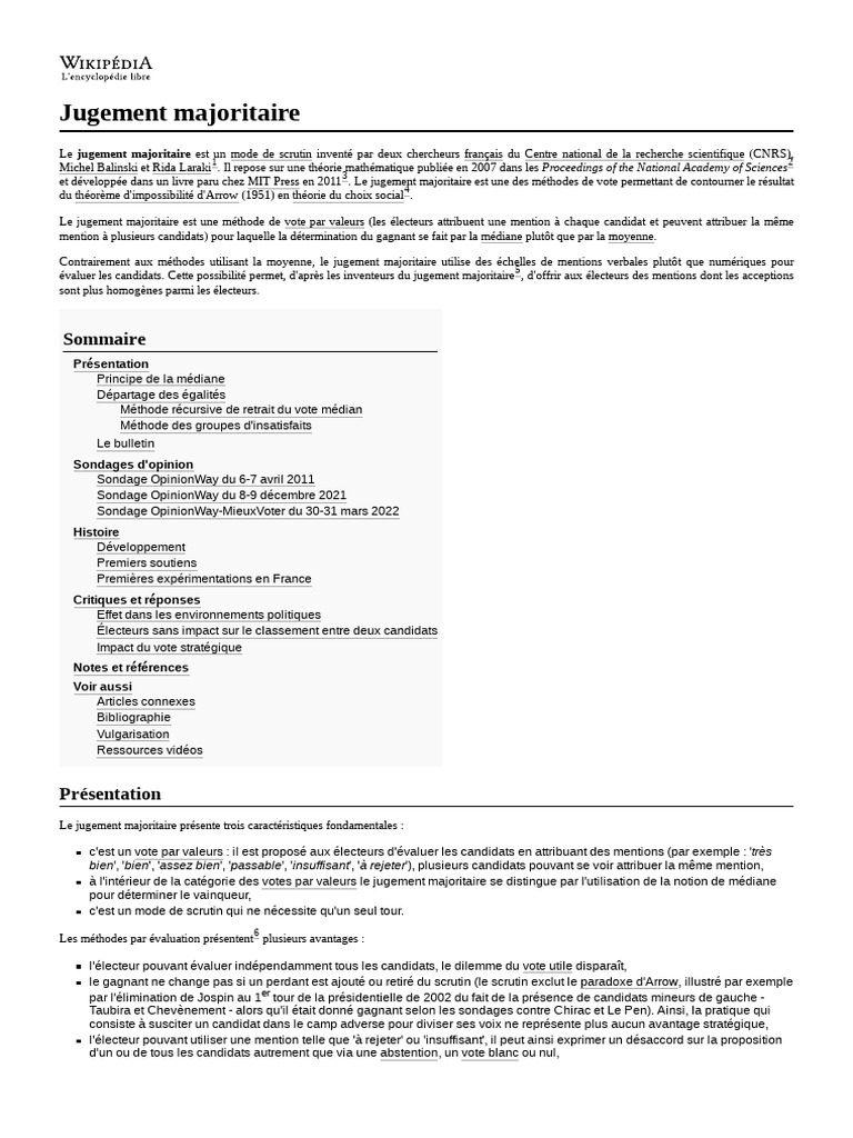Le jugement majoritaire expliqué | PDF | Redevabilité | Élections