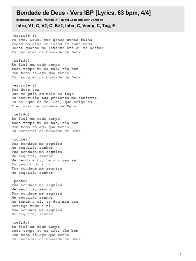Letra da Música 