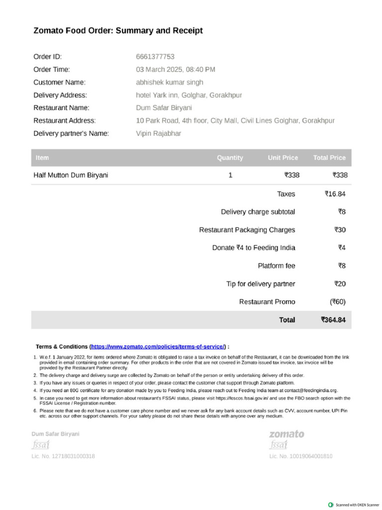 Order ID 6661377753 | PDF