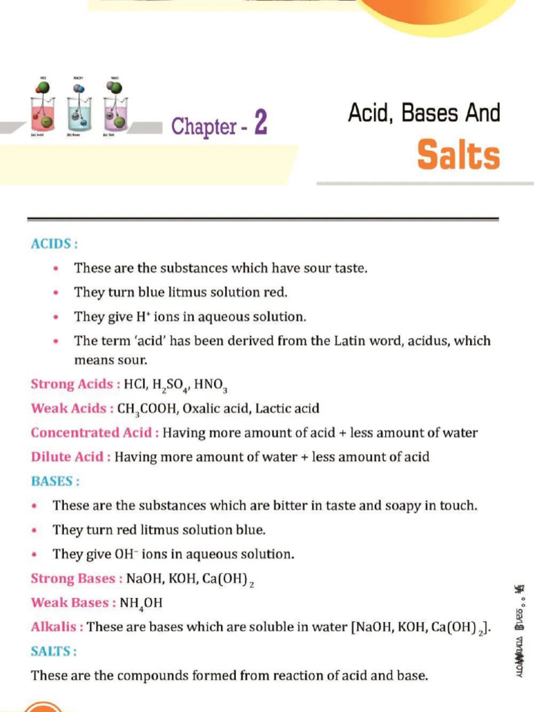 Acids, Bases, and Salts Overview | PDF | Acid | Hydroxide