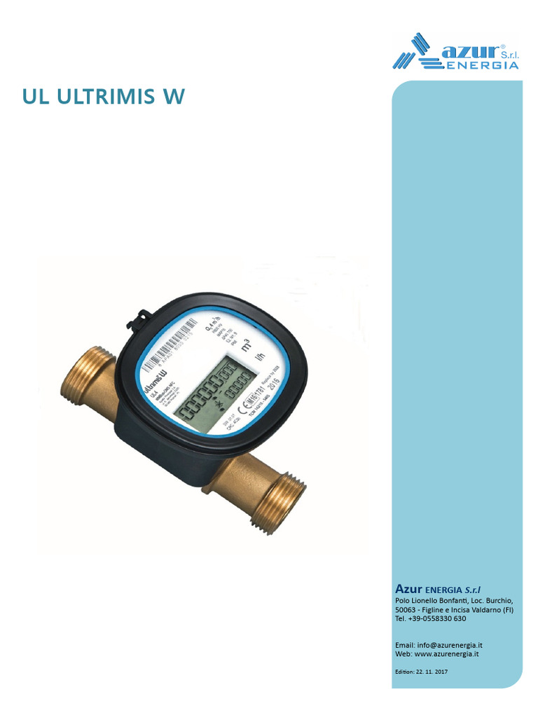 Ultrasonic Water Meters Overview | PDF | Manufactured Goods | Equipment