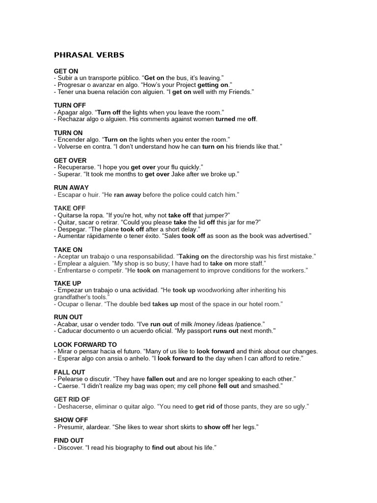 Essential Phrasal Verbs Explained | PDF