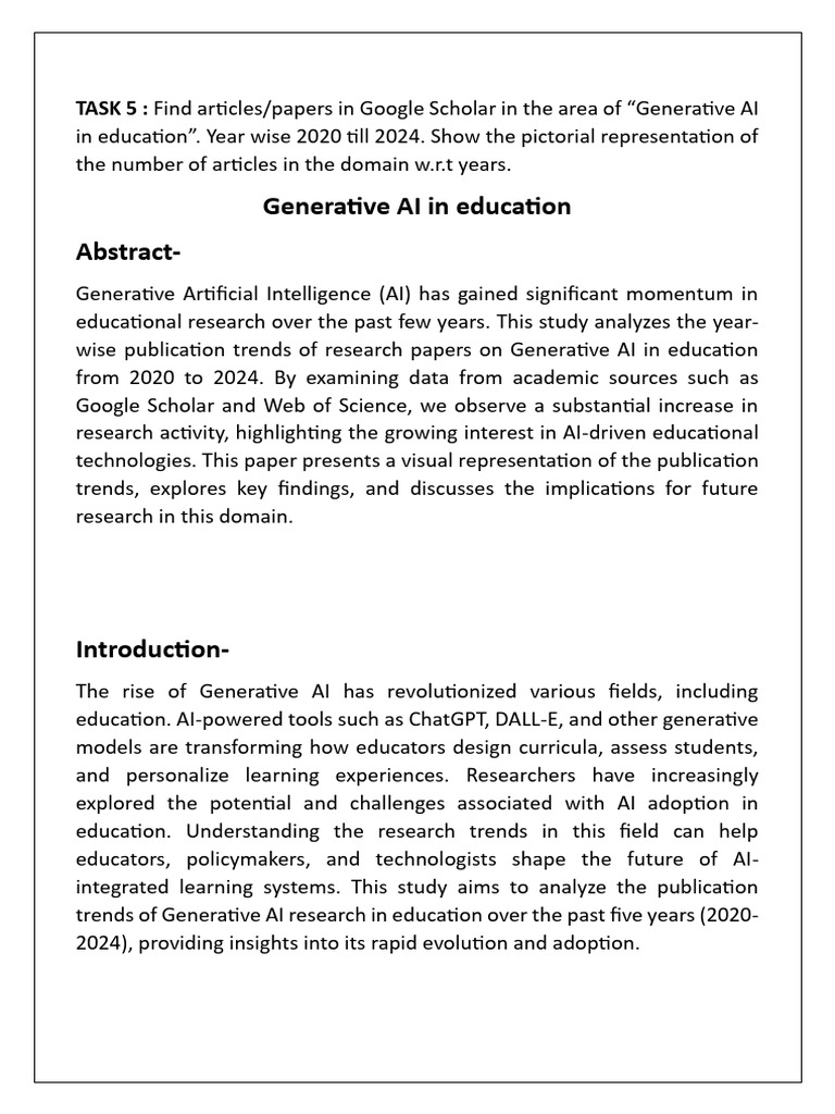 Generative AI in Education Trends 2020-2024 | PDF | Artificial ...