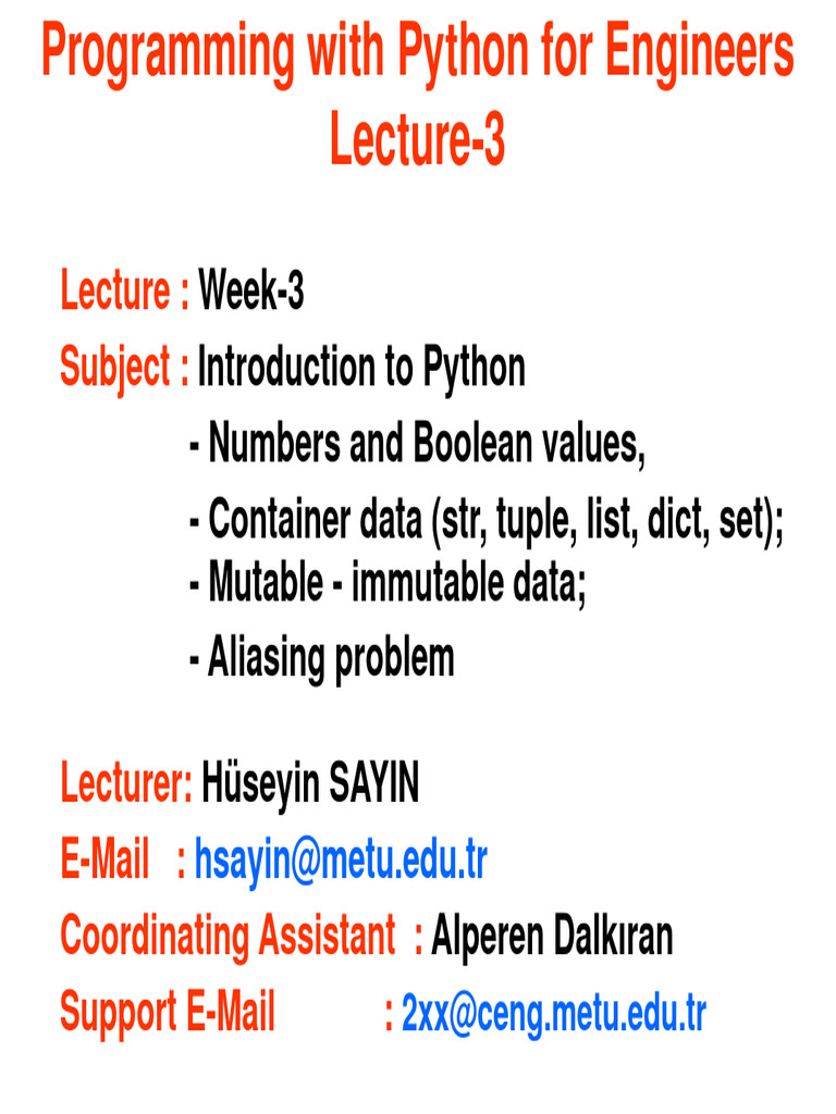 Ceng240 Week 3 | PDF | Boolean Data Type | Numbers
