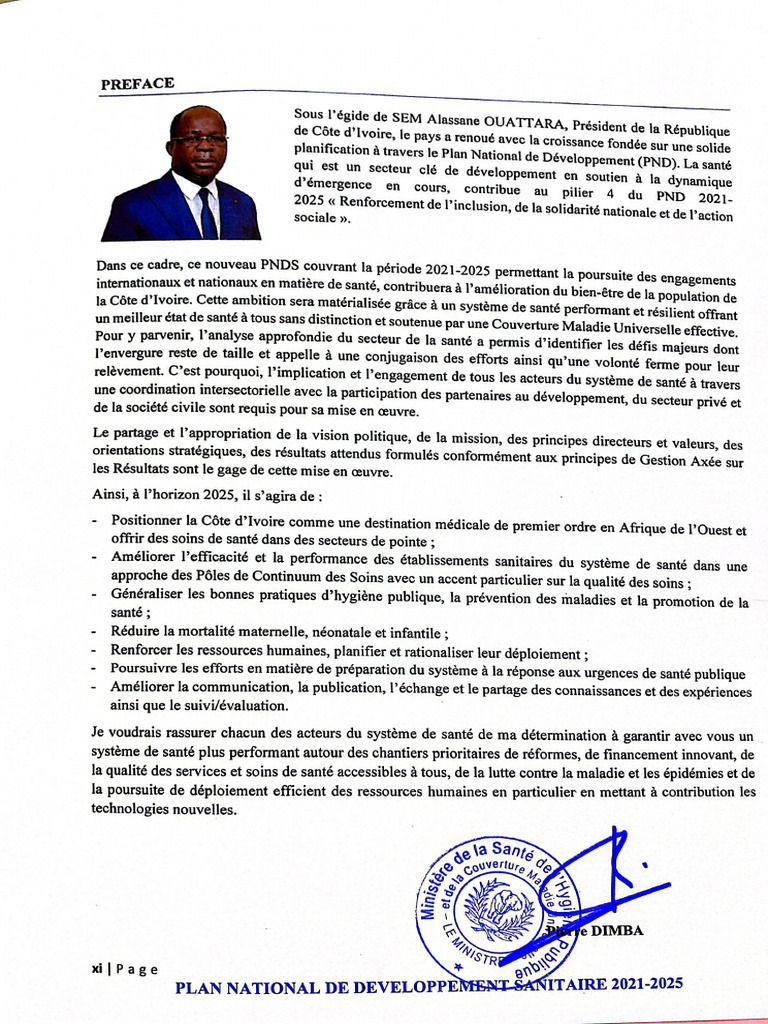 Préface PNDS Signée | PDF