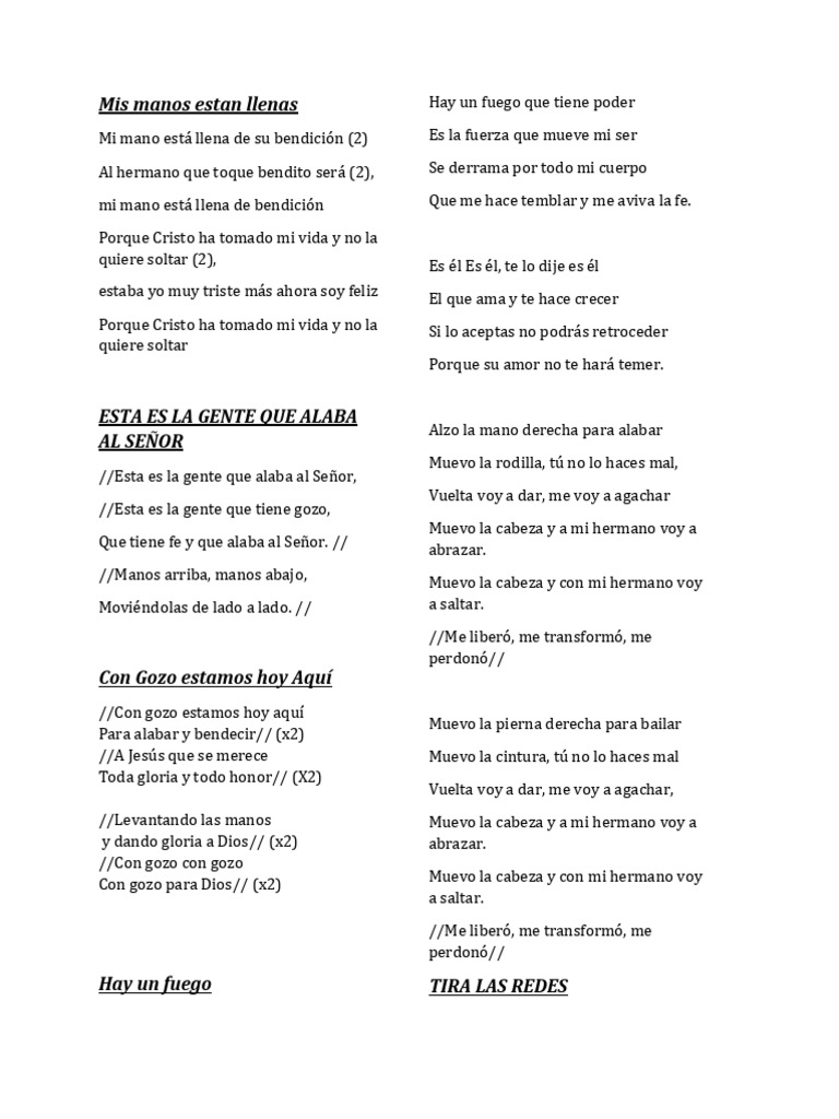Animacion Letras Musica Catolica Jovenes | PDF